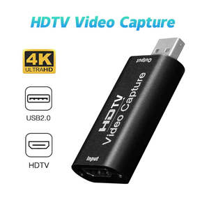 Carte de capture vidéo USB 2.0 1080P HDTV, dispositif de capture de jeu pour la diffusion en direct <span class=keywords><strong>sur</strong></span> OBS, enregistrement MP4, ordinateur portable/<span class=keywords><strong>PC</strong></span> - Product Image 3