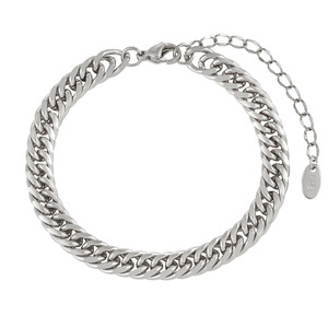 Pulsera de Cadena Gruesa de Acero Inoxidable Estilo Hip Hop Rising Moon Classic, Joyería para Mujer, Regalos - Product Image 2