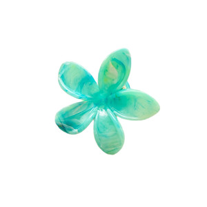 Molletta da donna alla moda in marmo a fiori Plumeria a becco d'anatra media semi-legata estensione per capelli Bauhinia lato frangia accessorio per capelli - Product Image 5