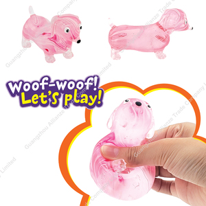 4 Style Colorful Crystal <b>Clear</b> TPR Colored Transparent Ripple Dog <b>Jelly</b> Toy Stretch Toys for Kids Dog Shape Squeeze Toy - Product Image 5