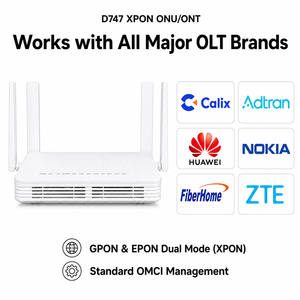 Second Hand Dual Band WiFi6 AX3000 XPON ONU <b>Router</b> 4GE D747 Support OMCI TR069 For FTTR FTTX Fiber Network - Product Image 6