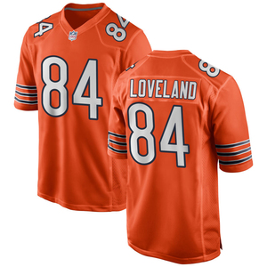 Maillots de football américain personnalisés 2026 Chicago – Tenues brodées pour jeunes avec logos – Vêtements de sport orange - Product Image 5