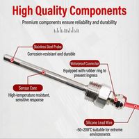 Sonde de température NPT1/8 1/2 3/8, thermocouple de type PT100/PT1000/K, capteur de température à filetage standard américain NPT