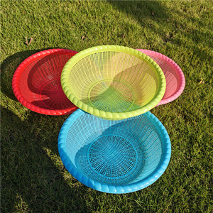 Plastic Drain <b>Basket</b> Round L Size <b>Stackable</b> For Kitchen Fruit Vegetable Washing - Product Image 3