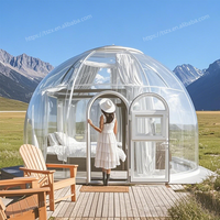 Petite maison étoile bulle préfabriquée de luxe tente en polycarbonate transparente hôtel chambre étoilée mobile maison dôme modulaire en PC