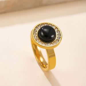 Women's Stainless Steel <b>Gold</b> Plated Vintage <b>Ring</b> Cross Border Multi Direct Factory Quote Wholesalers Corrosion Resistant - Product Image 2