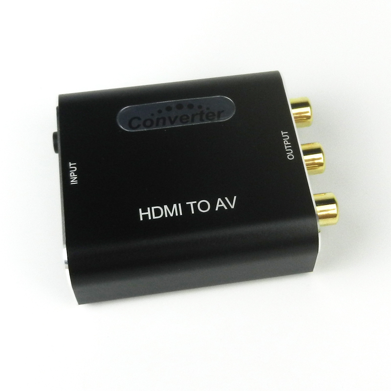 High quality 1080p black mini av converter to hdmi rca cvbs adapter converter HDMI TO AV Adapter video output adapter