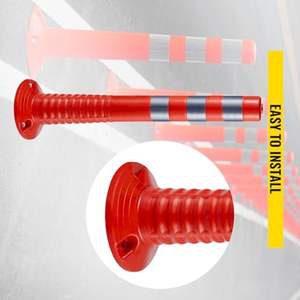 Système de clôture de sécurité modulaire haute visibilité, unités en plastique remplies d'eau, barrières de circulation pour les zones de chantier - Product Image 1