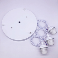 Trois têtes E27 support de lampe lustre fil accessoires d'éclairage lustre E27 douille à vis support de lampe suspension