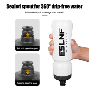 BPA-Free Plastic Sports Bottle Translucent Yellow Black Cycling Water Bottle Sports <b>Kettle</b> for Bike Running Football - Product Image 3