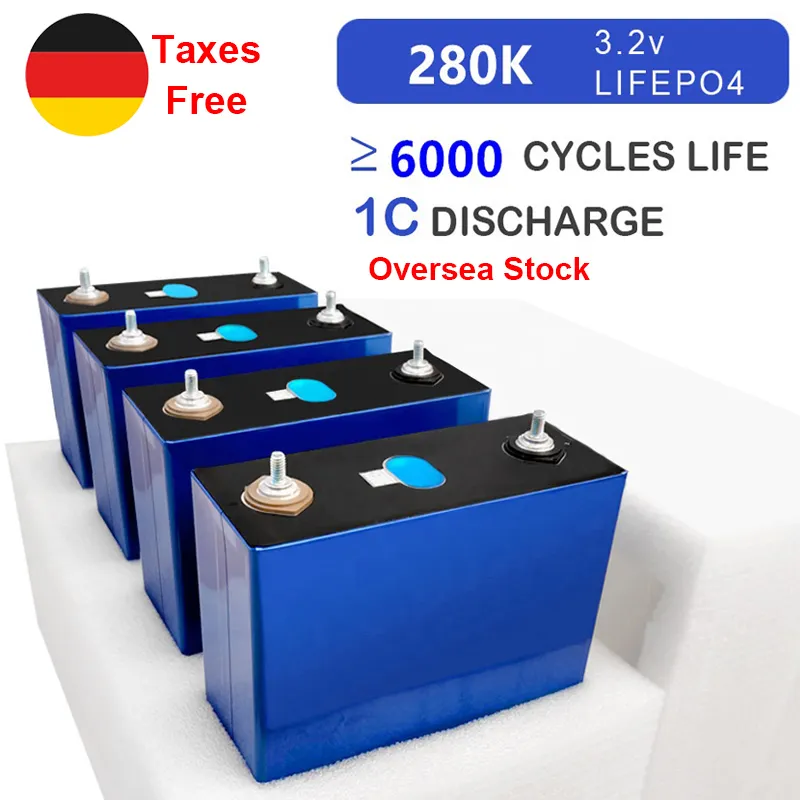 Duits Poland Eu Magazijn Lifepo4 280ah Akku 3.2V 280 Ah Amp Uur Lipofe4 280a Lifepo 4 Lithium Ion/Ijzer Fosfaat Batterijen