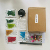 Kit de Bricolage Innovant et Adorable pour Mini Sapin de Noël en Acrylique de Haute Qualité, Fonctionnant à Piles, avec Base de Table 100-500