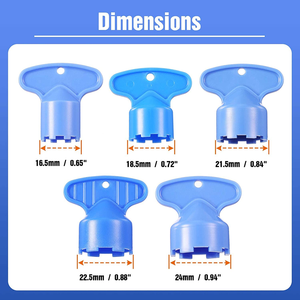 Accessoires d'installation de robinet : Embout filtrant intégré, Aérateur dissimulé, Clé, Pièce moulée en plastique pour carrelage - Product Image 2