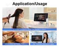 Appareil intelligent d'analyse des cheveux et du cuir chevelu avec test cutané et stockage cloud, détecteur de follicules pileux