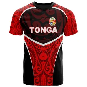 高品质汤加加大码女式衬衫厂家供应定制标志波利尼西亚运动风格男式t恤男女衬衫