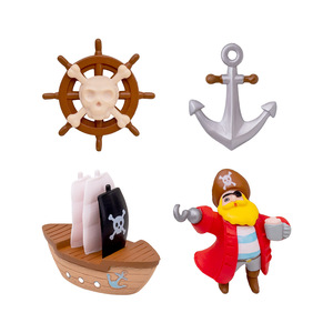 Figuras de acción piratas en miniatura, juegos de figuras, adornos, barco pirata, mini figuras de plástico para decoración de tartas, decoración de acuarios y playas - Product Image 5