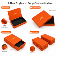 Boîte d'accessoires électriques de luxe avec logo personnalisé OEM, boîte cadeau pour smartphone orange, boîte de rangement en carton avec insert en EVA