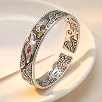 Bracelet vintage en émail coloré motif renard à neuf queues pour homme et femme, bijou porte-bonheur, accessoire de main