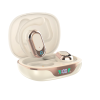 Écouteurs sans fil sportifs unisexes avec écran numérique intelligent, étanchéité IPX5, commande tactile et conception à crochet d'oreille
