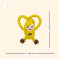 Combinaison courte en peluche jaune crochetée à la main, personnage de dessin animé, taille 0cm-10cm, adorable poupée en fil, décoration de bureau, pour les 14 ans et plus