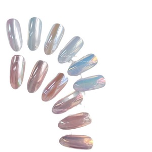 Poudre à ongles Aurora Sky Realm, blanc nacré, champagne doré, argent miroir, chrome pour décorations <span class=keywords><strong>de</strong></span> manucure DIY - Product Image 6