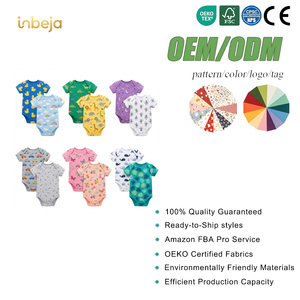 Body stampato per neonati, tutina multi-motivo a maniche corte per l'estate - Product Image 2