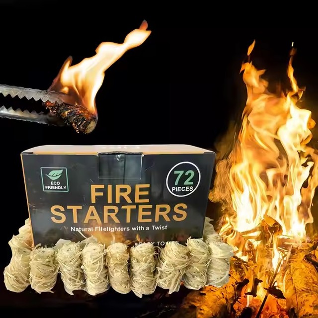 Wholesale Natural Wood Wool Firelighters Effective Camping and BBQ Fire Starter