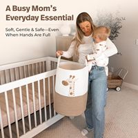 Grand panier à linge pour bébé en forme de girafe pour la décoration de la chambre d'enfant, panier à linge pour vêtements sales, panier à linge pour bébé en forme d'animal, bac de rangement en corde de coton pour la chambre de bébé