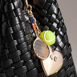 Nuevo Llavero Colgante de Raqueta de Tenis Ligero con Forma de Corazón, de Aleación de Zinc con Impresión UV, Tejido a Mano, de Moda, de Venta Caliente - Product Image 2