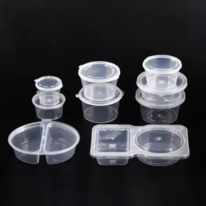 plastic dipping sauce cup containers storage box with lid