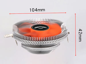 Enfriador de CPU universal QiuzAim para <span class=keywords><strong>Intel</strong></span> LGA <span class=keywords><strong>775</strong></span>/115x/1200 y ventilador disipador de calor AMD Quiet de 3 pines Compatible con procesadores I3/i5/i7 - Product Image 4