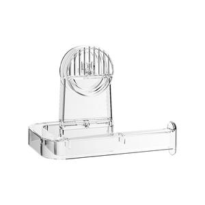 Porte-papier toilette à ventouse pour salle de bain, fixation murale sans perçage, design circulaire transparent pour le rangement des mouchoirs - Product Image 2