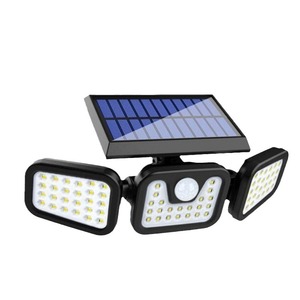 Solar Powered <b>LED</b> Three Head Wall Lamp 283mm With Motion Sensor Outdoor Waterproof Street Light - Product Image 3