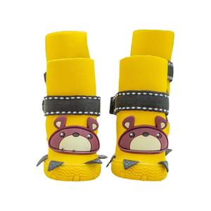 Zapatos para perros Shawn, diseño de oso amarillo, impermeables, para perros pequeños, medianos y grandes, uso en la temporada de lluvias de verano - Product Image 3
