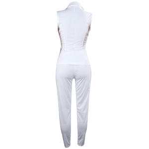 Completo Estivo <span class=keywords><strong>da</strong></span> <span class=keywords><strong>Ufficio</strong></span> per <span class=keywords><strong>Donna</strong></span>, Set 2 Pezzi con Giacca Senza Maniche e Pantaloni Dritti - Product Image 4