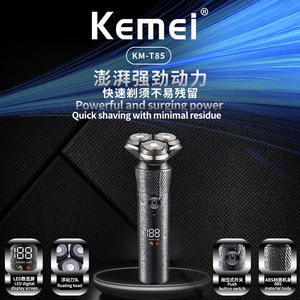 Afeitadora Eléctrica Kemei KM-T85 de Triple Cuchilla, Recargable, Impermeable, para Hombre, 15.5cm, con Pantalla Digital - Product Image 4