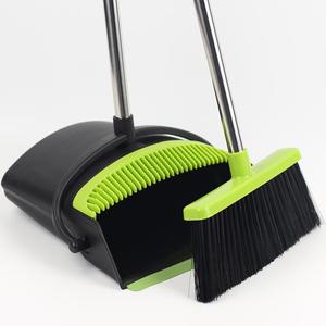 Manufacturer wholesale Durable Material 3 In1Sweeping Tooth Stick Magic Folding Metal Plastic Broom and Dustpan Set Of Standing