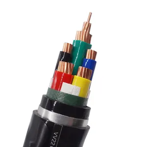 Venta caliente Núcleo de cobre XLPE Cable de alimentación aislado ZR YJV Cable de alimentación 300mm 400mm Cable blindado de 4 núcleos