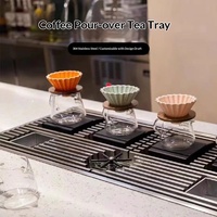 Nampan Kopi Stainless Steel 304, Pencuci Cangkir Tekanan Tinggi, Drainase Terintegrasi untuk Bar Komersial, Asal Cina