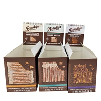 Vente en gros 350gsm papier kraft carte dossier personnalisé imprimé emballage alimentaire instantané pour les flocons de maïs petit déjeuner 3.5g carte blanche de céréales