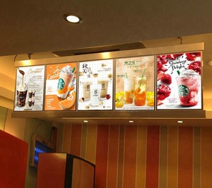 Supertise เคเอฟซีอาหารอย่างรวดเร็วคาเฟ่คณะกรรมการเมนูแสดงสว่างนำเมนู Backlit โฆษณาสั่งอาหารกล่องไฟโฆษณา - Product Image 1