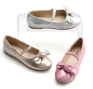 2022 la mode populaire chaussures décontractées plates pour enfants enfants brillant tissu élastique arc bout rond chaussures de base - Product Image 5