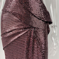 Robe de soirée haut de gamme pour femme, coupe ajustée, col en V profond, plissée, fente diagonale, longueur ras du sol, qualité supérieure