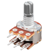 Potentiomètre rotatif à film de carbone modèle RD16 avec résistance de 20~200gf.cm pour contrôleur de volume et interrupteur