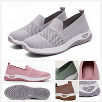 Chaussures de marche pour femmes en maille respirante, légères, à plateforme compensée, confortables, décontractées, pour un usage quotidien