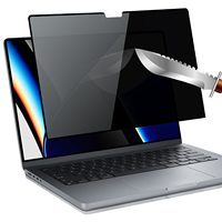 Cadre adhésif lavable Filtre de confidentialité pour ordinateur portable Protecteur d'écran anti-lumière bleue pour Macbook Pro 14.2"