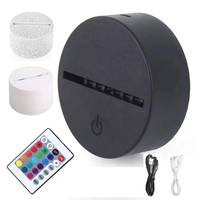 Vente en gros de support de lampe à LED lumineux 3D support de lampe à LED RVB acrylique pour veilleuse LED 3D ABS