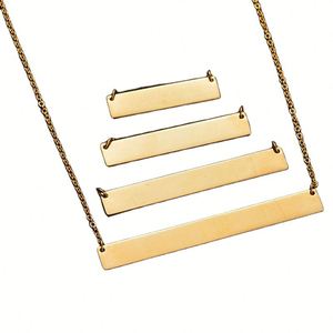 Bts 18K Gold Rosary Men Women Bar Dainty Initial Necklace Long Initial Letter Name <b>Choker</b> Girls Jewelle Laser Engraving Necklace - Product Image 1