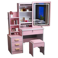 Meuble de salle de bain moderne rose ou blanc, style nordique minimaliste, avec miroir, pour femmes, vente en gros, prix abordable