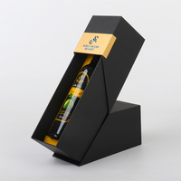 Boîte en carton rigide à impression personnalisée pour bouteilles d'huile d'olive Boîtes d'emballage de luxe pour huile d'olive avec insert pour bouteille